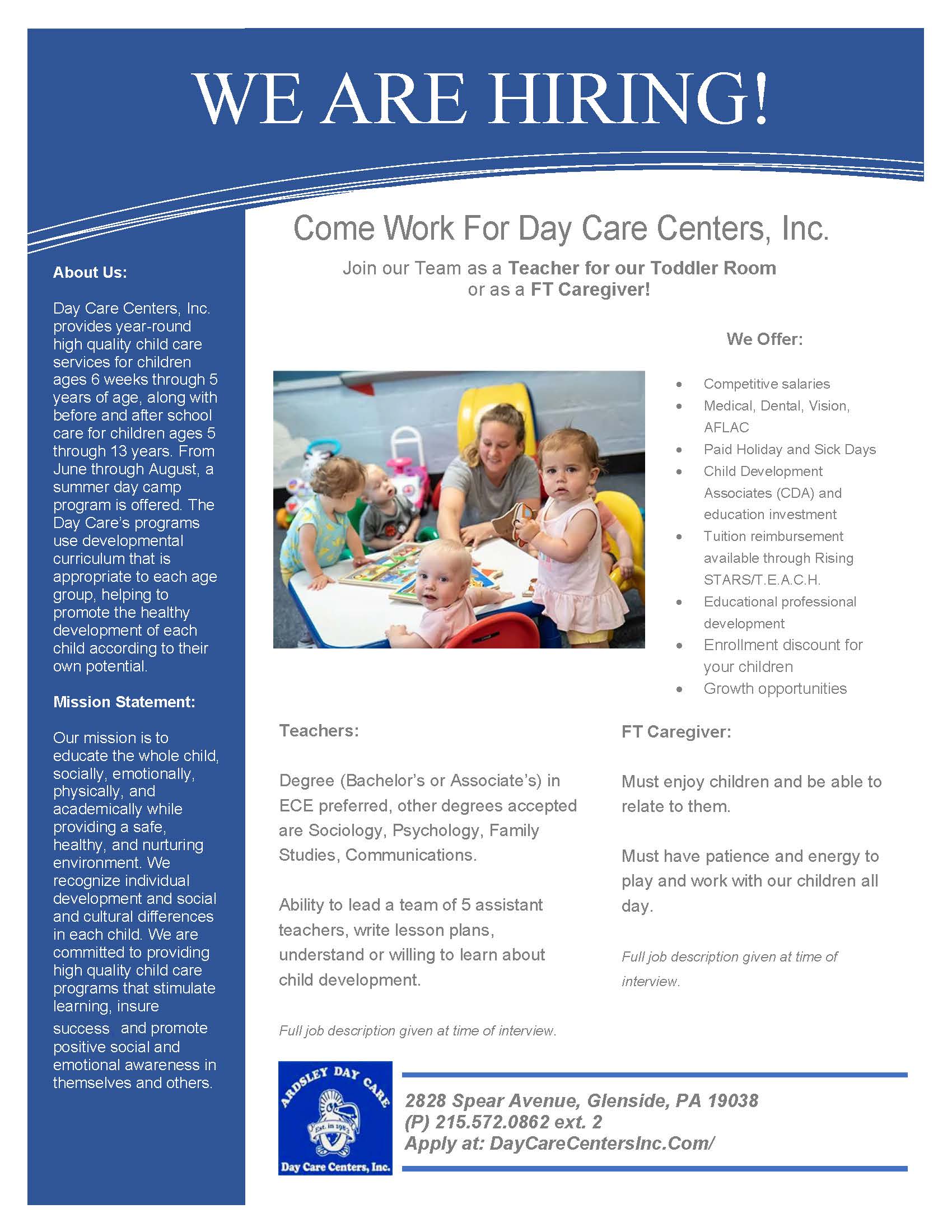 current employment openings for DCCI.